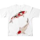 Coshi-Mild-Wildの丹頂&三色_B All-Over Print T-Shirt :back