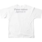 atelier*zephyr(Hisako)のシジュウカラ　フルグラフィックTシャツ All-Over Print T-Shirt :back