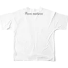 atelier*zephyr(Hisako)のスズメ　フルグラフィックTシャツ フルグラフィックTシャツの背面