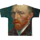 art-standard（アートスタンダード）のゴッホ / 夜のカフェテラス （Terrasse du café le soir） 1888 with Selbstbildnis 1887 All-Over Print T-Shirt :back