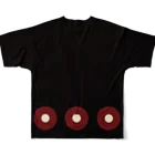 Rigelの蛇目紋黒羅紗陣羽織柄 All-Over Print T-Shirt :back