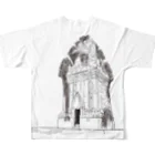 VIETSTAR★１０８のチャンパ遺跡　銅塔　カラー フルグラフィックTシャツの背面