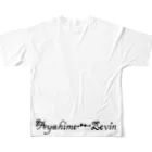綾姫のキラキラショップの綾姫＆レヴィンのフルグラTシャツ フルグラフィックTシャツの背面
