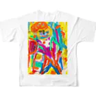 ♡カラフルLIFEアート♡のPLAYプレコ All-Over Print T-Shirt :back