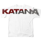 タカムラサキキリンのGSX_KATANAカタナ刀 フルグラフィックTシャツの背面
