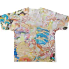 chantoの相変わらずのきのこ All-Over Print T-Shirt :back