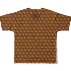 TAIYAKI INSANITYのタイヤキインサニティ brown ver. フルグラフィックTシャツの背面