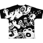 まとりこや ショップの「IssekiNicho」　フルグラＴシャツ All-Over Print T-Shirt :back