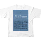 哲学科は生きていることが必修のN.Y.T.-sum hi-liteオマージュ フルグラフィックTシャツの背面