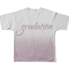 syuminoheyaのグラデーションTシャツ フルグラフィックTシャツの背面