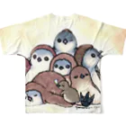 ヤママユ(ヤママユ・ペンギイナ)のもふもフンボ(ヒナ) All-Over Print T-Shirt :back