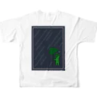 たなからぼたもちの雨の日の蛙 フルグラフィックTシャツの背面