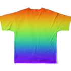 ぽぬぞぬのグラデーション　レインボー　LGBT フルグラフィックTシャツの背面