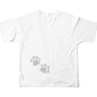 iNUKOの哀愁猫ちゃん フルグラフィックTシャツの背面