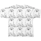 ふくふく商店の長沢芦雪の「あの犬」シリーズ All-Over Print T-Shirt :back