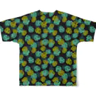 SANKAKU DESIGN STOREのフラットでポップなモンステラ。 All-Over Print T-Shirt :back