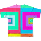 STICKTOBELIEFのcolor square フルグラフィックTシャツの背面