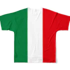 ゴロニャーのダサT屋さんのイタリア全身シャツ #国旗 All-Over Print T-Shirt :back