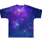 ときお✍︎🦍の宇宙猫Tシャツ フルグラフィックTシャツの背面