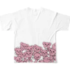 PostPet Official Shopのモモ増量中 All-Over Print T-Shirt :back