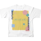 TANOSHIMI💭のFUTURE/POSSIBILITY All-Over Print T-Shirt :back