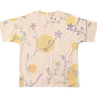 Lily bird（リリーバード）のパステル草花 All-Over Print T-Shirt :back