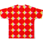 昭和レトロポップ屋さんの真っ赤なレトロポップ フルグラフィックTシャツの背面