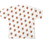 8anna storeの太陽サンサン、オレンジ色の沖縄のシーサー！ フルグラフィックTシャツの背面