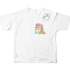 Sweets 'n' cafe ＆U=And you～アンジュ～のポテりーむパフェ All-Over Print T-Shirt :back