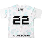 asobi+o　（ｱｿﾋﾞﾄ）のサッカー for catlover_cityFC フルグラフィックTシャツの背面