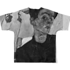 Takahashijunのエゴン・シーレ　モノトーン All-Over Print T-Shirt :back