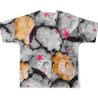 まるこの鯛焼きだらけ All-Over Print T-Shirt :back