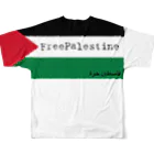 YOKOのFreePalestine フルグラフィックTシャツの背面