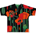 黒箱のPoppy All-Over Print T-Shirt :back