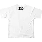 210works のF da junk フルグラフィックTシャツの背面