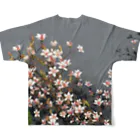 FINCH LIQUEUR RECORDSの庭先の花 All-Over Print T-Shirt :back