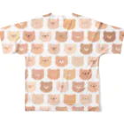 わわわわーいのくまだらけ(ブラウン) All-Over Print T-Shirt :back