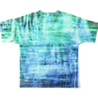 水草のBlueGreen All-Over Print T-Shirt :back