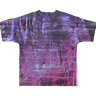 水草のPurple フルグラフィックTシャツの背面