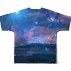 suparnaの銀河湿原 All-Over Print T-Shirt :back