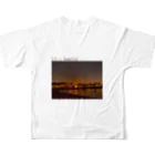 ハレのHaLe Aloha style sunset graphicT フルグラフィックTシャツの背面