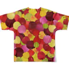 りんごくんのおみせのりんごだらけ All-Over Print T-Shirt :back