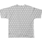 sharknestの鮫総柄（白） All-Over Print T-Shirt :back