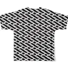 ＩＯＳＴのIOST[S]格子 WH/BK All-Over Print T-Shirt :back