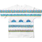 ネルネルテルネのナマステ刺繍 ✺ ホワイト All-Over Print T-Shirt :back