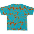 kawaiitのトルコ石Tシャツ c All-Over Print T-Shirt :back