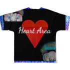 みっぴーの🎀新商品🎀ハートの大きさTシャツ💖✨Heart area(ハートエリア) フルグラフィックTシャツの背面