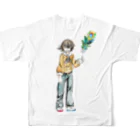 カンザシフウチョウのカラフル０１ All-Over Print T-Shirt :back