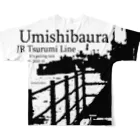 kouji-komatsuのUmishibaura All-Over Print T-Shirt :back