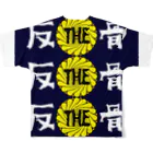 ザハンコッツのTHE反骨3連LOGO フルグラフィックTシャツの背面